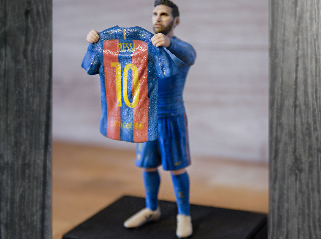 Messi Ronaldo Neymar pack ready for full color 3D printing 3D print model_2