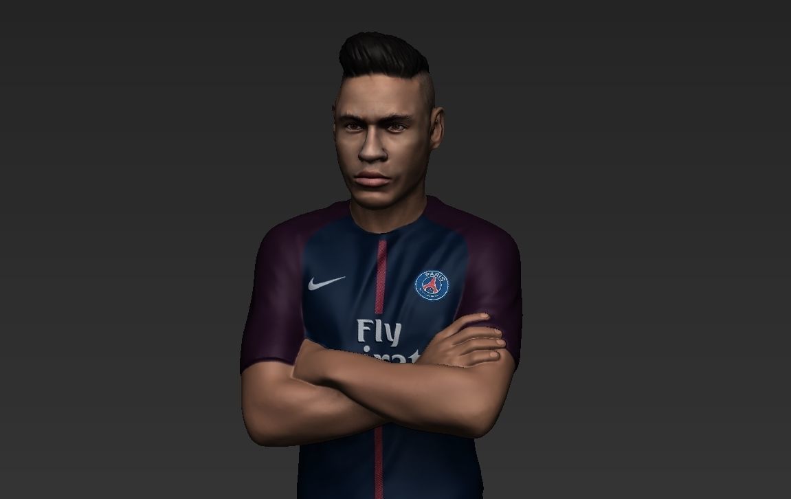 Messi Ronaldo Neymar pack ready for full color 3D printing 3D print model_36
