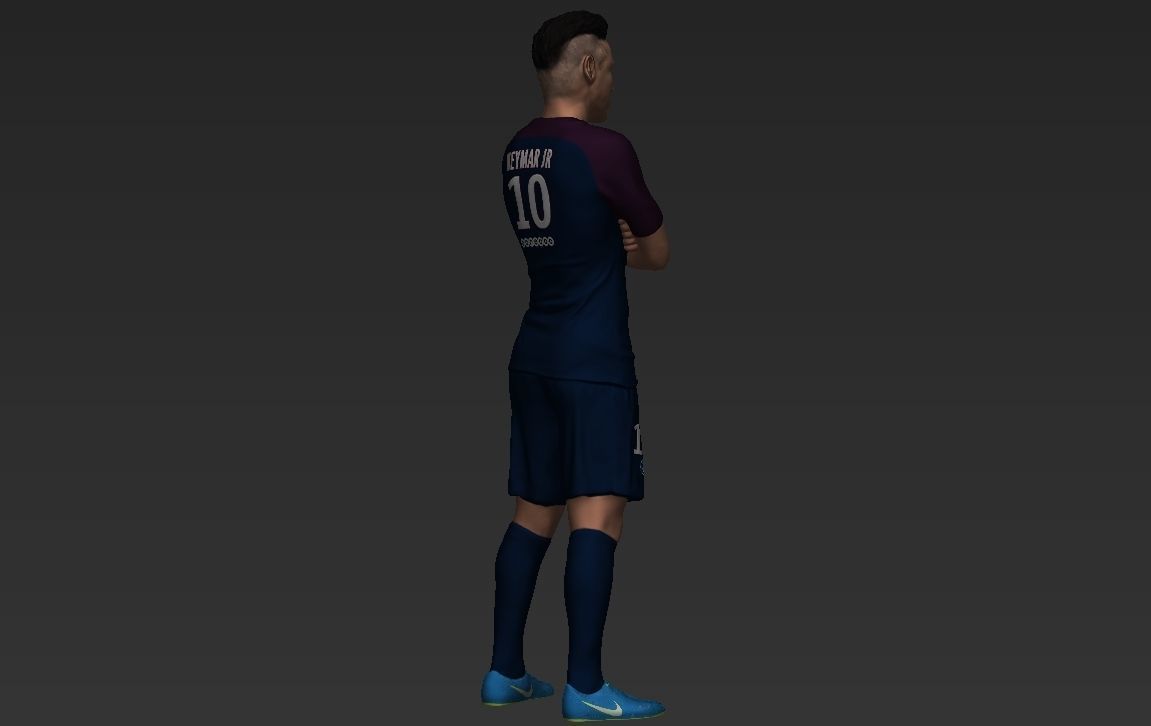 Messi Ronaldo Neymar pack ready for full color 3D printing 3D print model_28