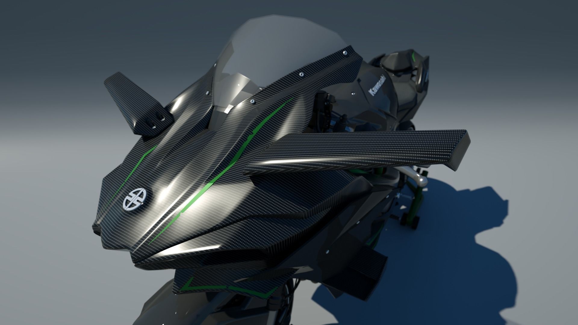 3D model Kawasaki Ninja H2R VR / AR / low-poly | CGTrader