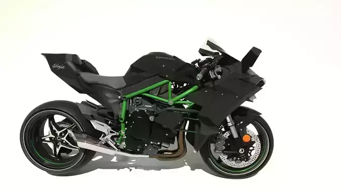 Kawasaki Ninja H2R  Low-poly 3D model