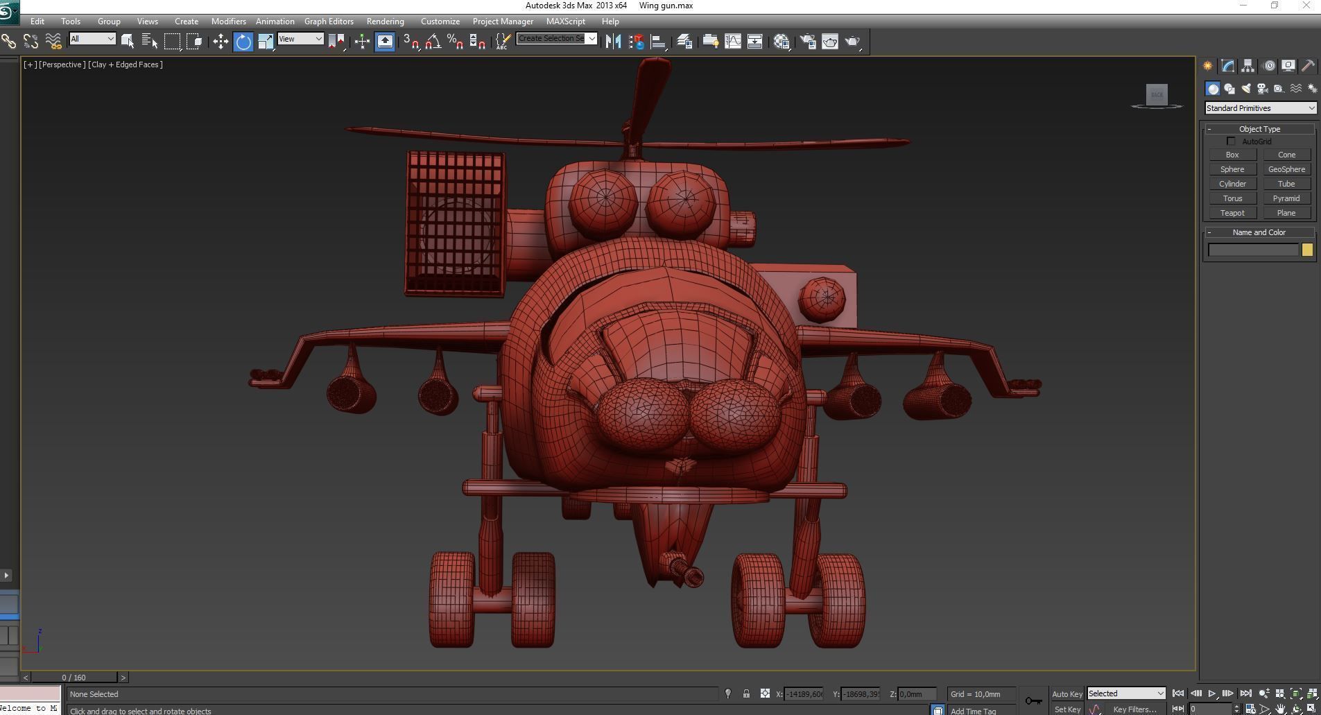 Military Helicopter Low-poly 3D model_10