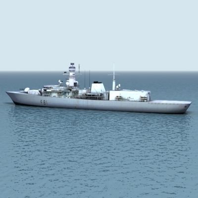 Duke Class Type Frigate Low-poly 3D model_3