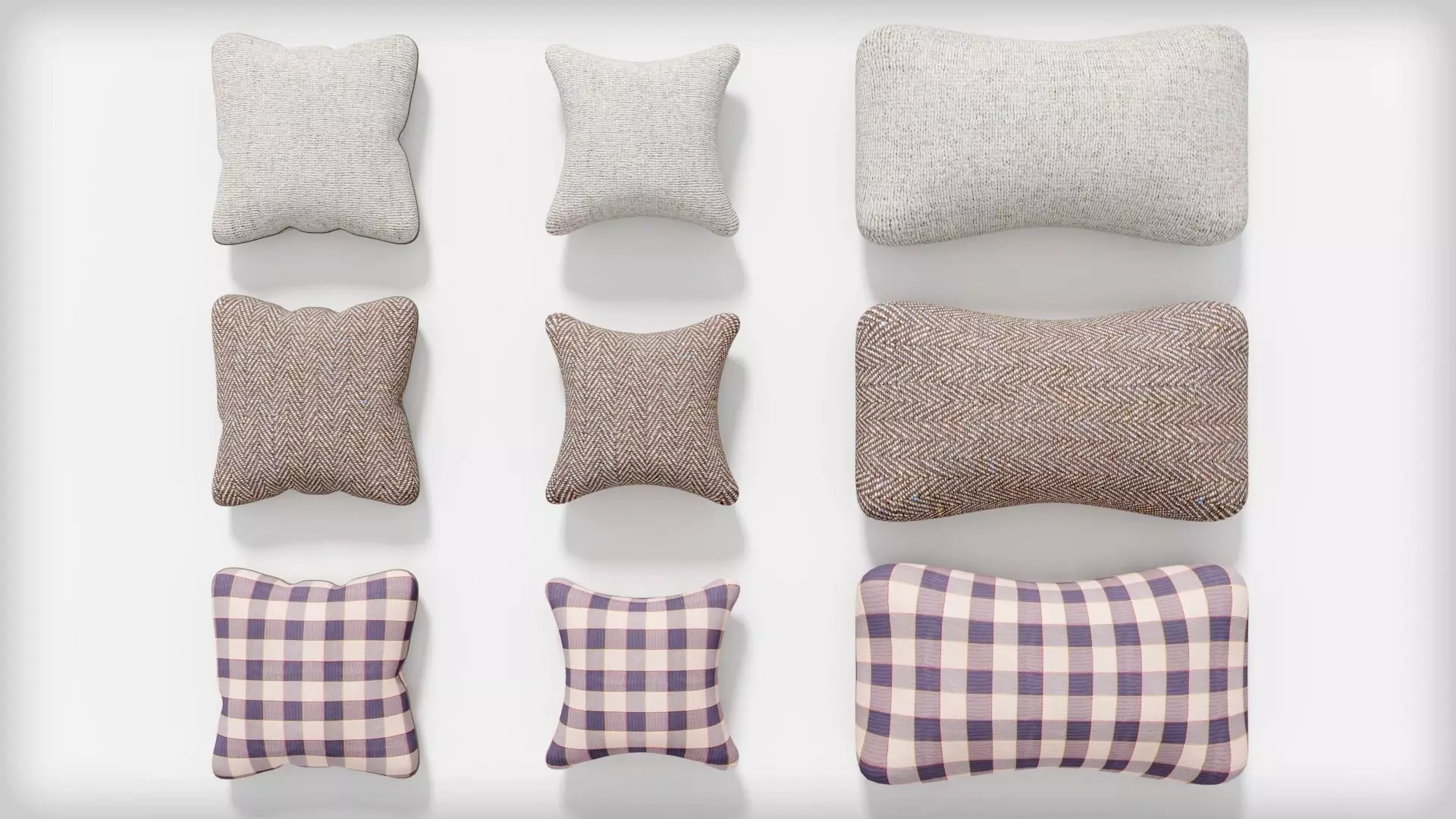 Pillow Pack with Textures Free 3D model_0