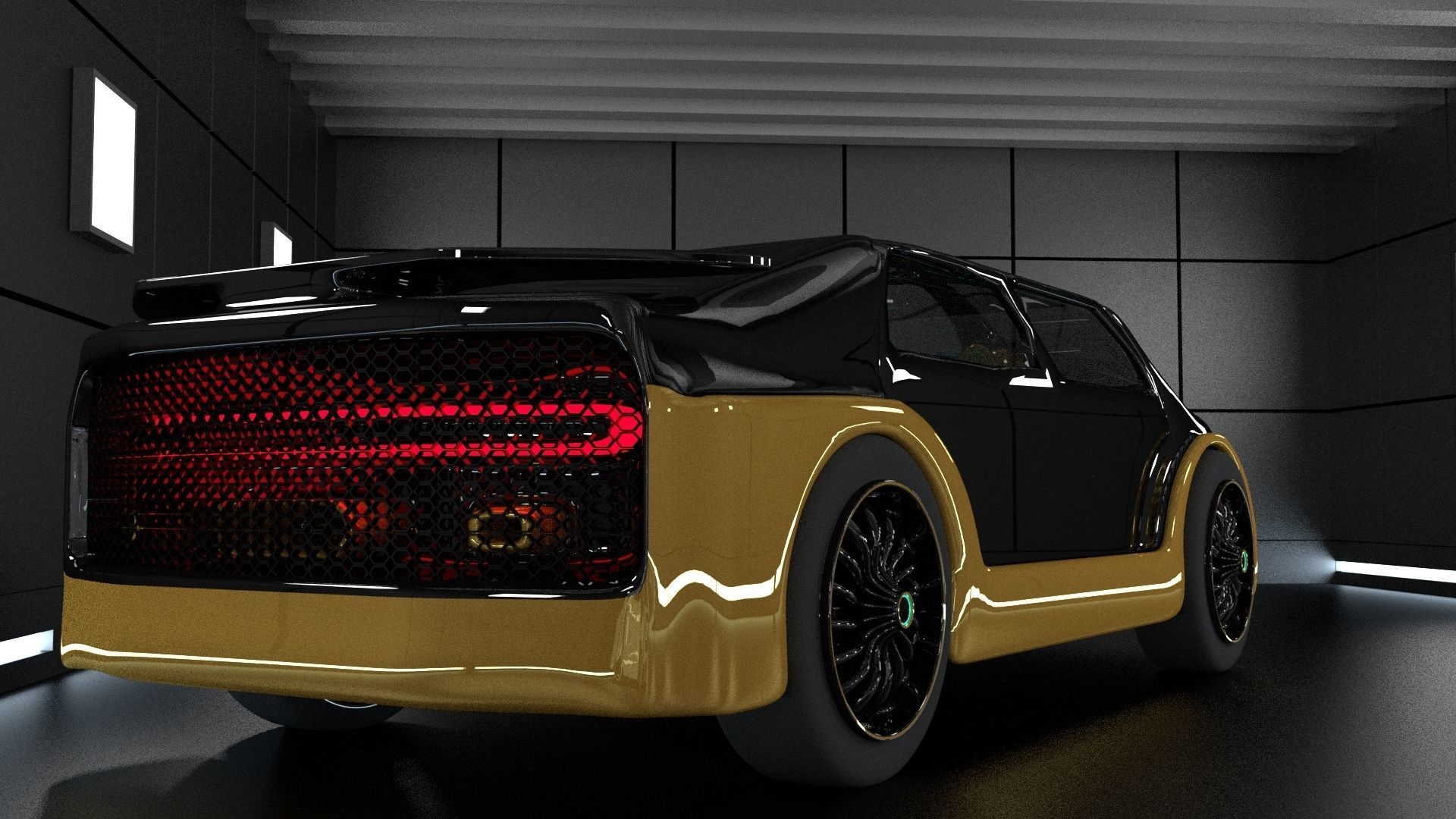 Futuristic Car 3D model_2