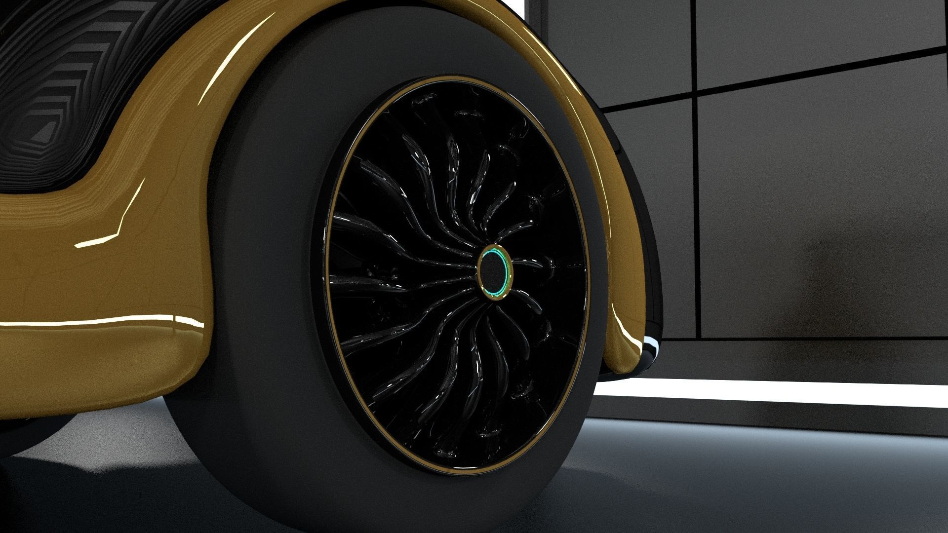 Futuristic Car 3D model_4