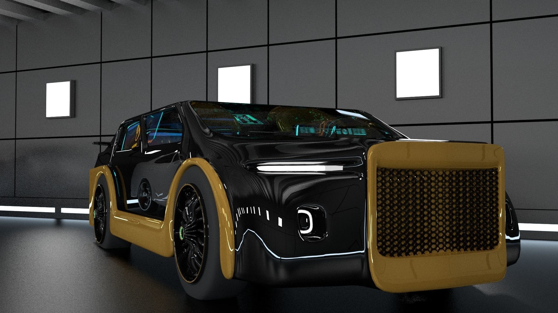 Futuristic Car 3D model_1