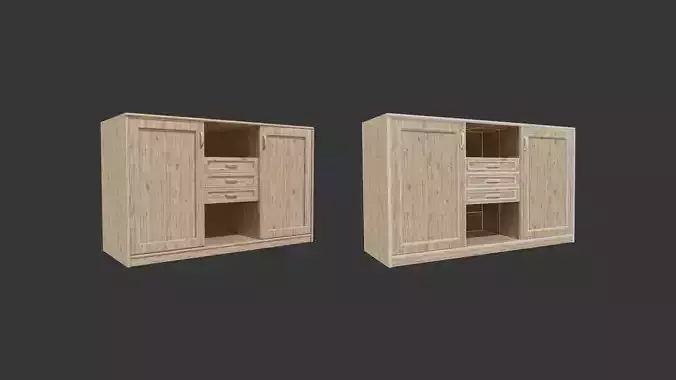 Room Cupboard Low-poly 3D model
