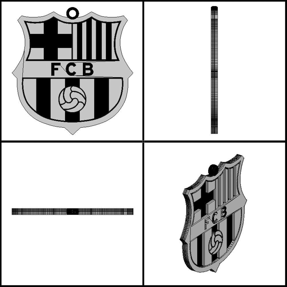 Pendant Barcelona 3D print model_4