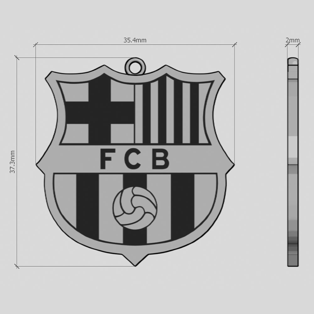 Pendant Barcelona 3D print model_2