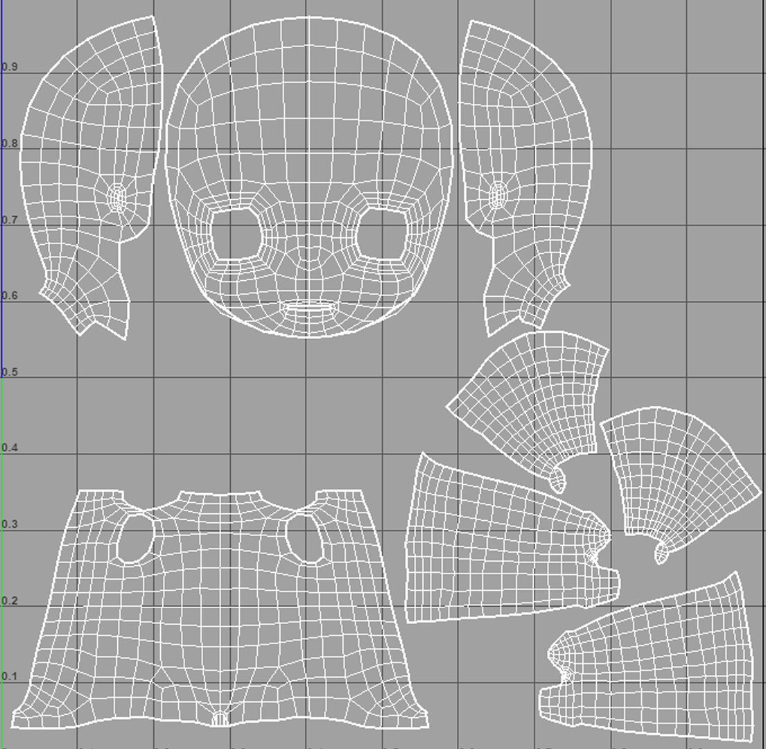Chibi Base Mesh 3D model_3