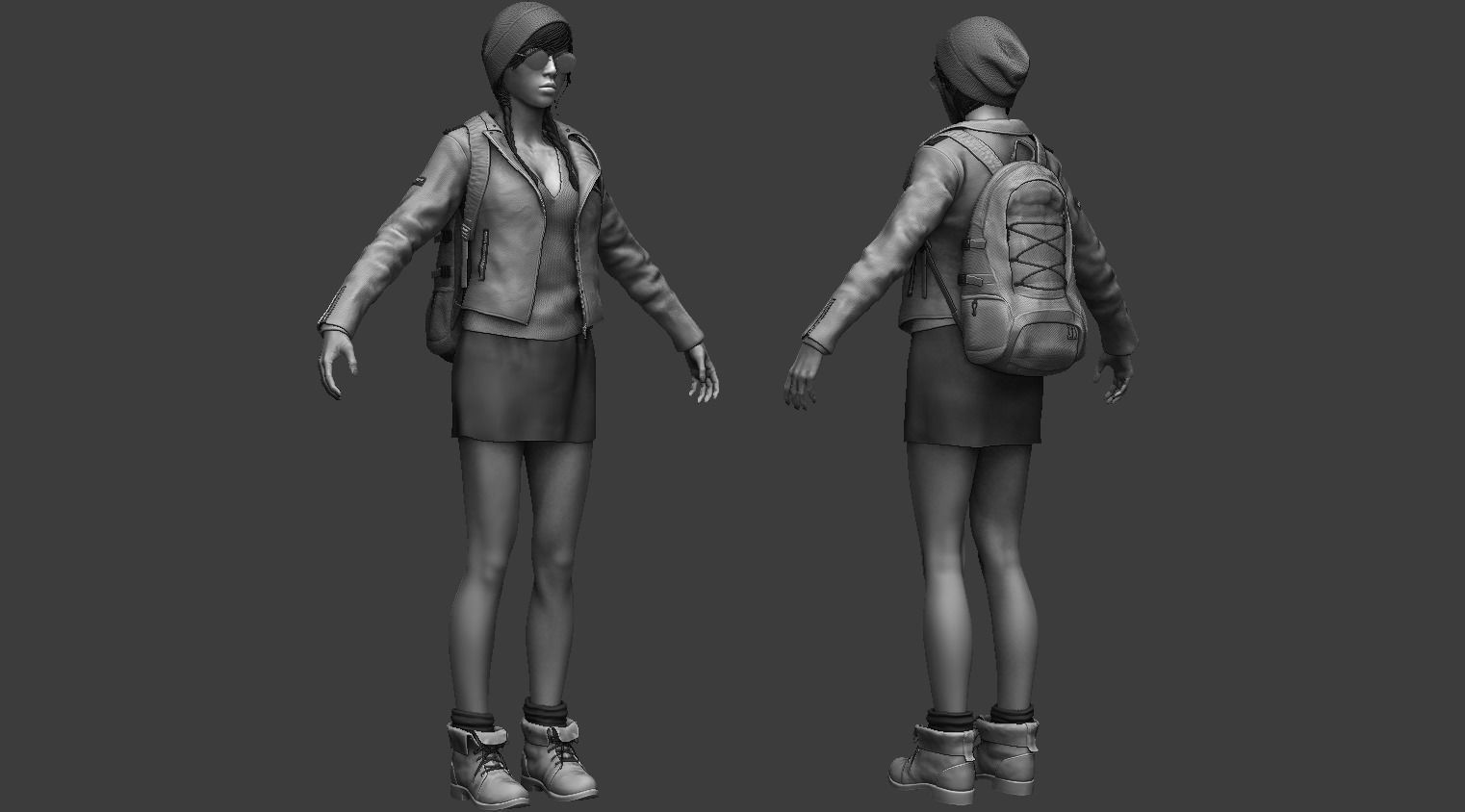 Female Character 01 3D model_18