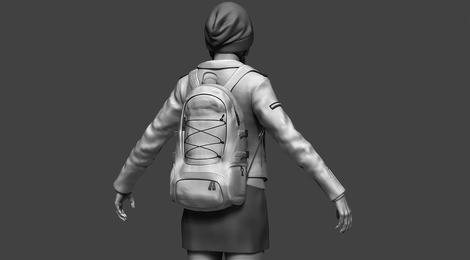 Female Character 01 3D model_4