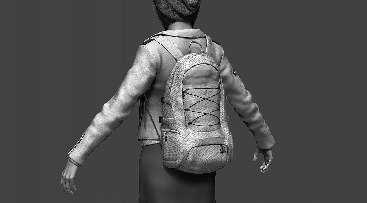Female Character 01 3D model_14