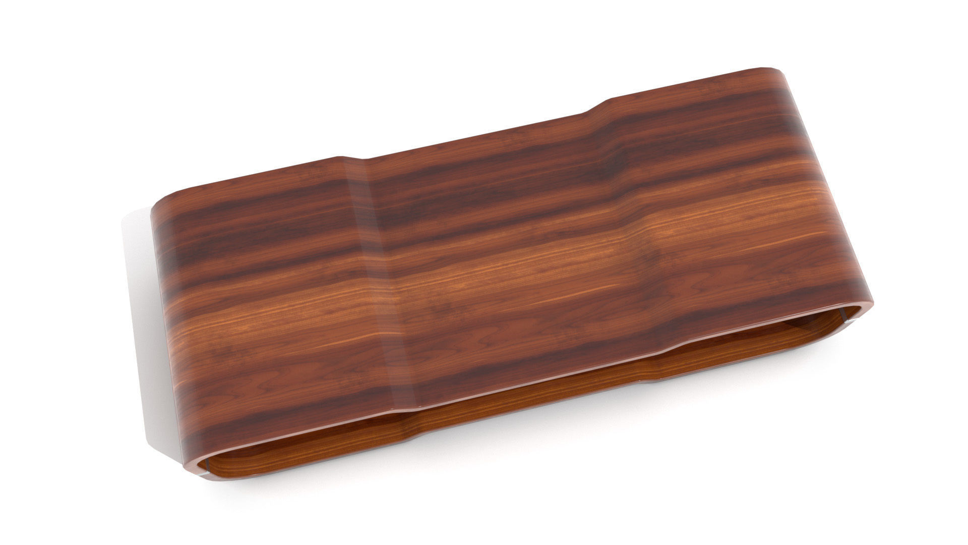 Ridged Rectangular Coffee Table  3D model_6