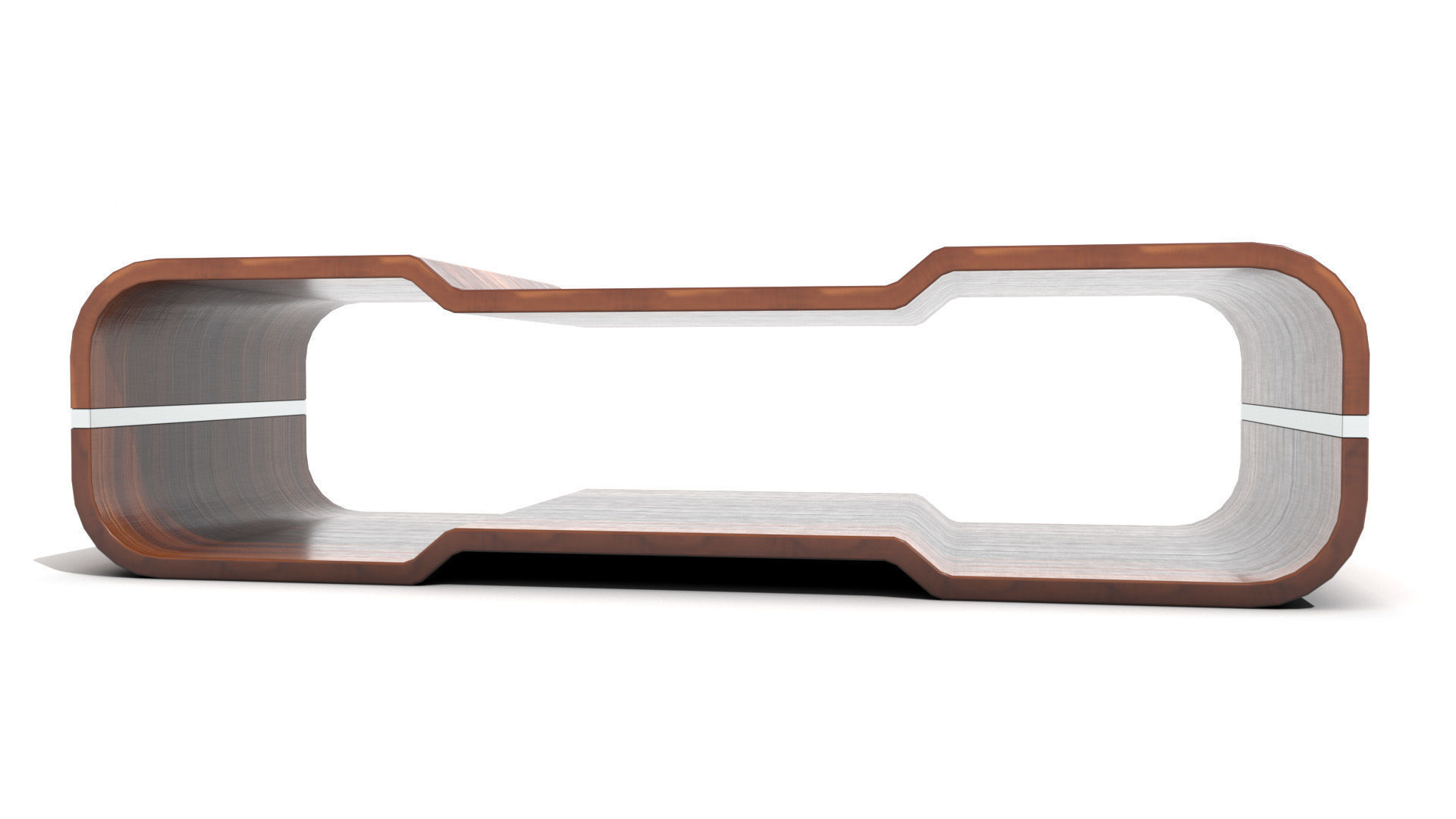 Ridged Rectangular Coffee Table  3D model_8