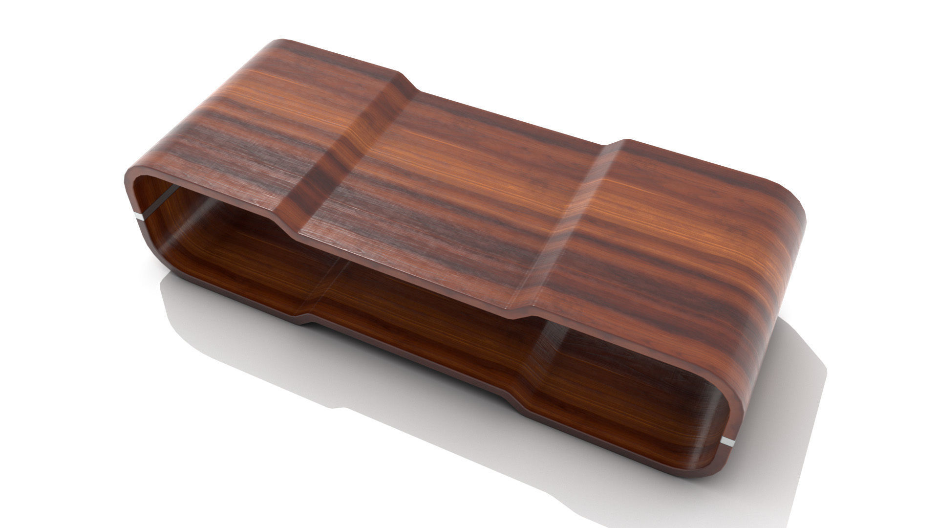 Ridged Rectangular Coffee Table  3D model_2