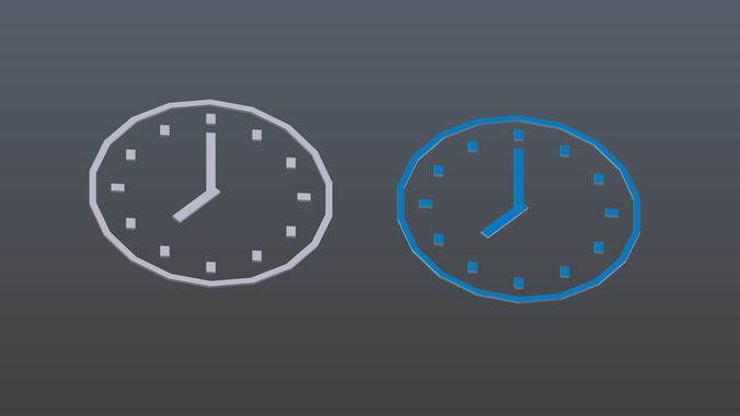 Low poly Clock symbols 1 Low-poly 3D model