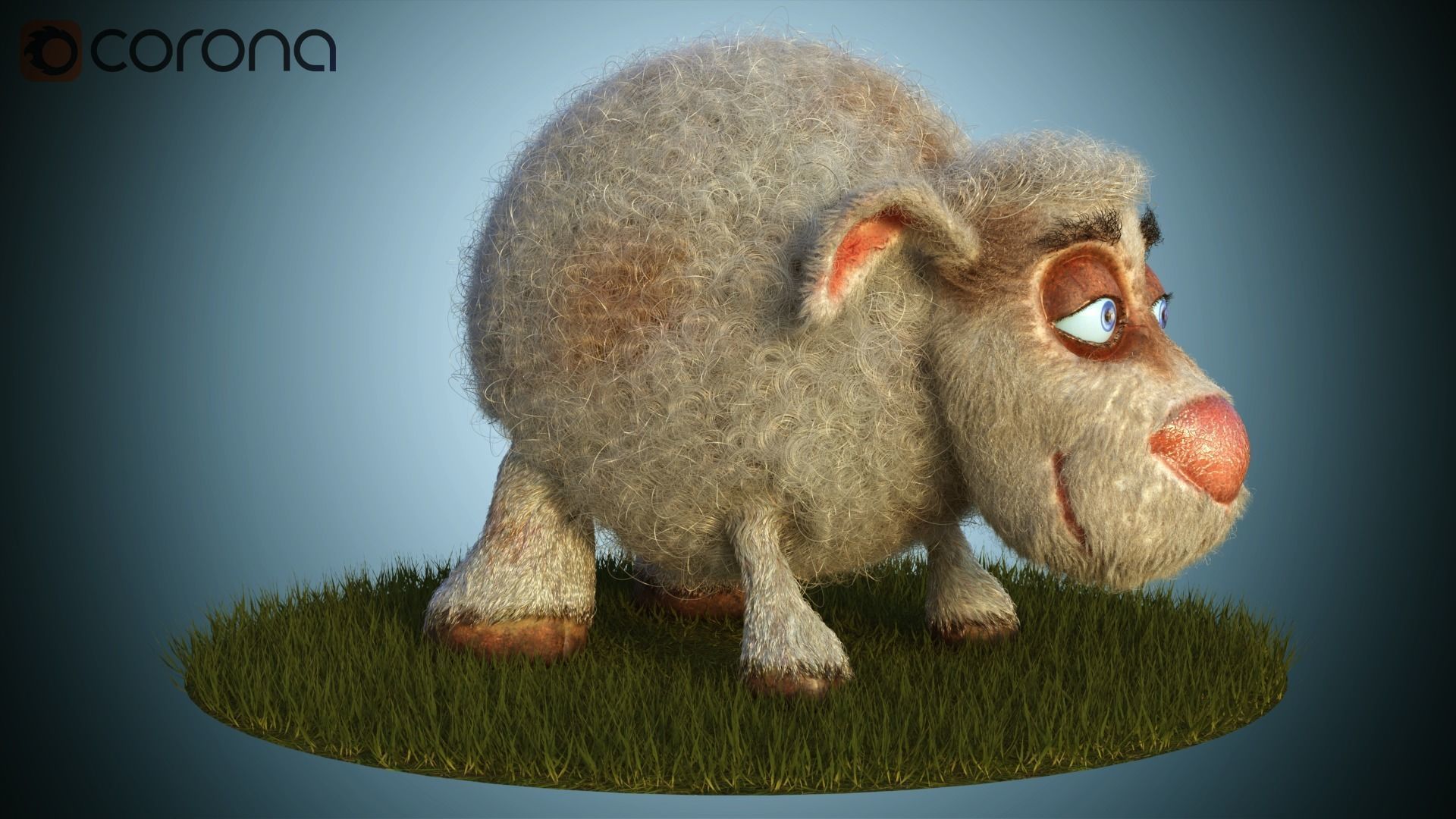 Sheep Dog for production render in Corona 3D model_1