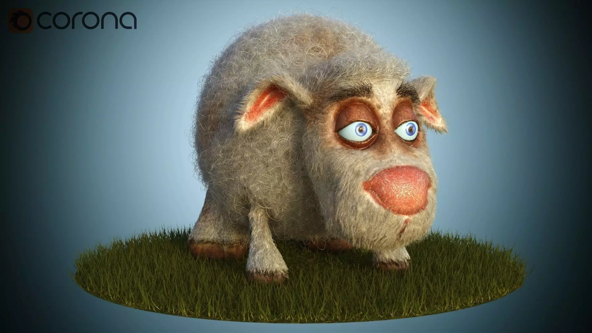 Sheep Dog for production render in Corona 3D model_0