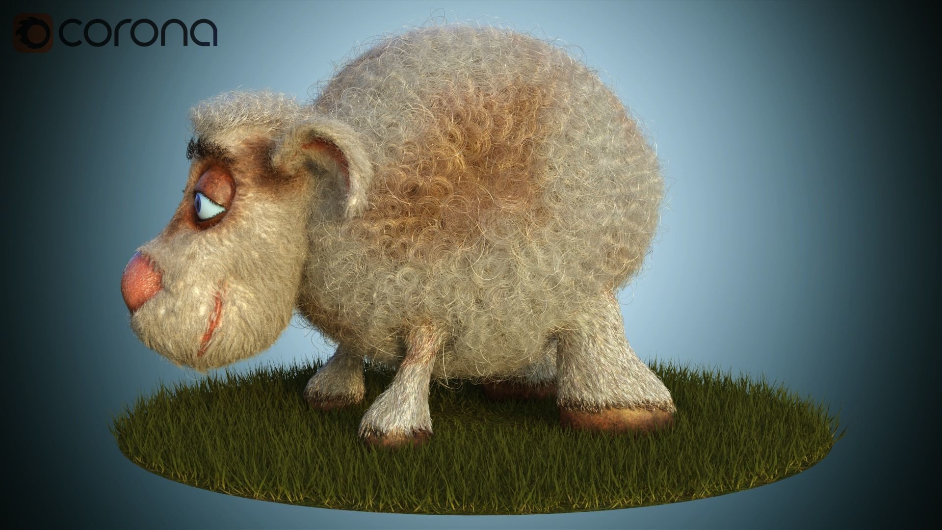 Sheep Dog for production render in Corona 3D model_4