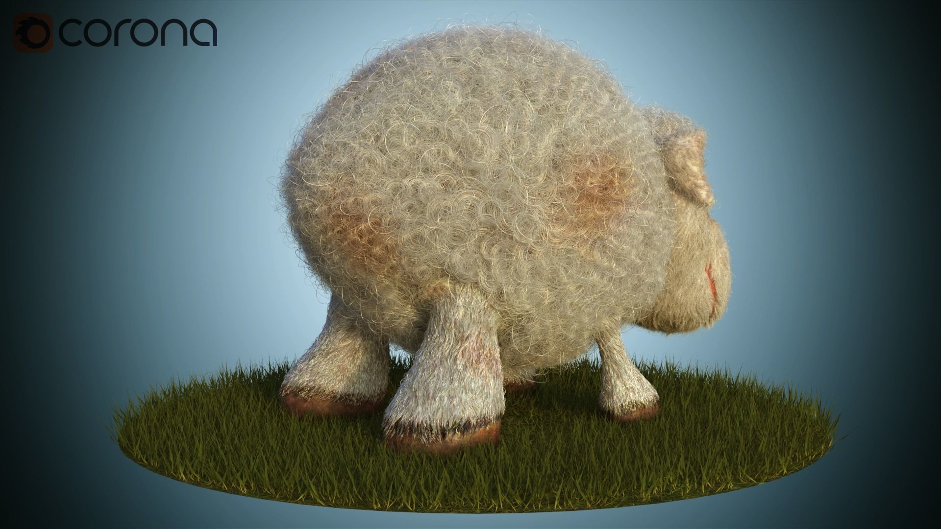 Sheep Dog for production render in Corona 3D model_2