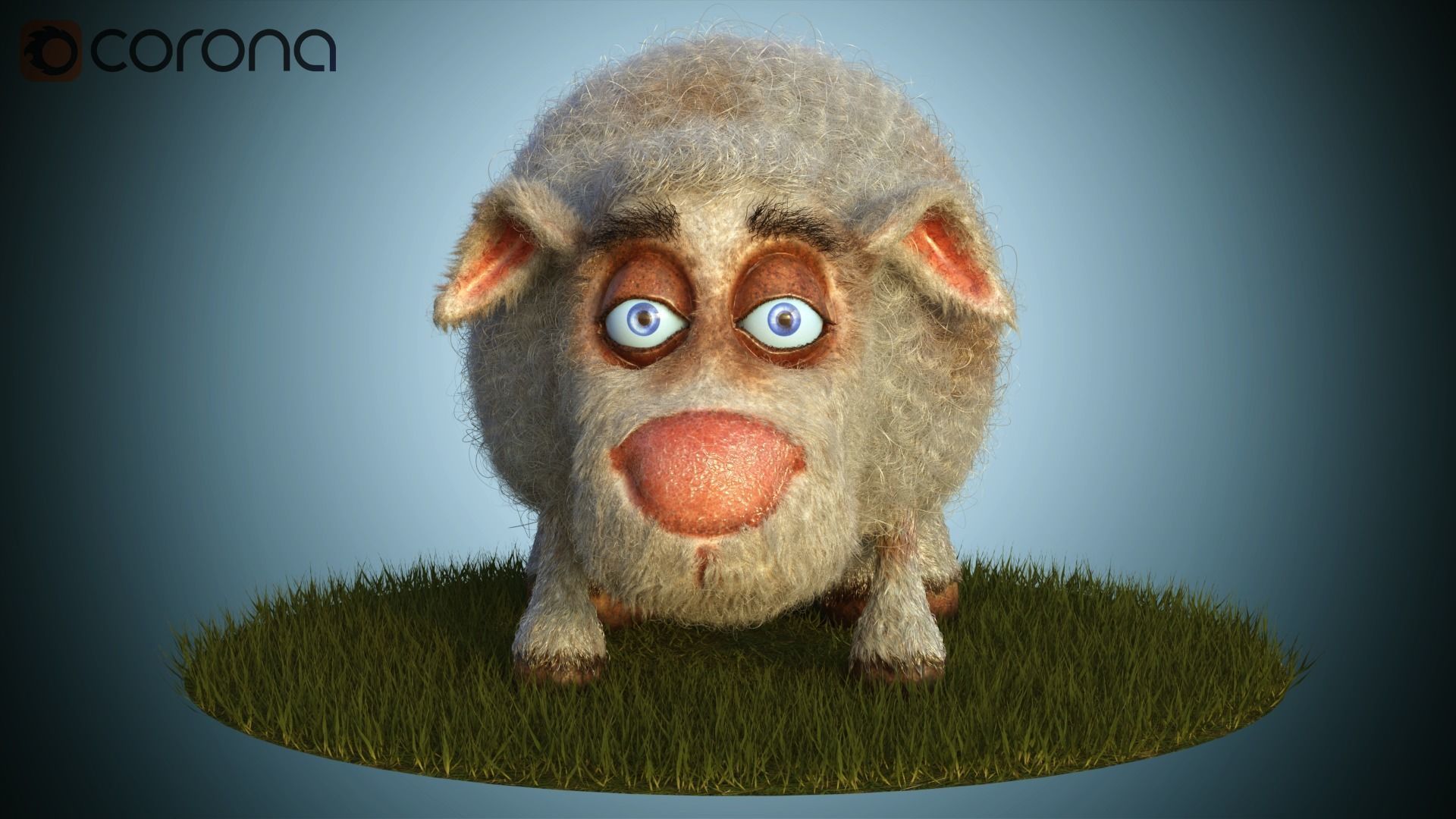 Sheep Dog for production render in Corona 3D model_5