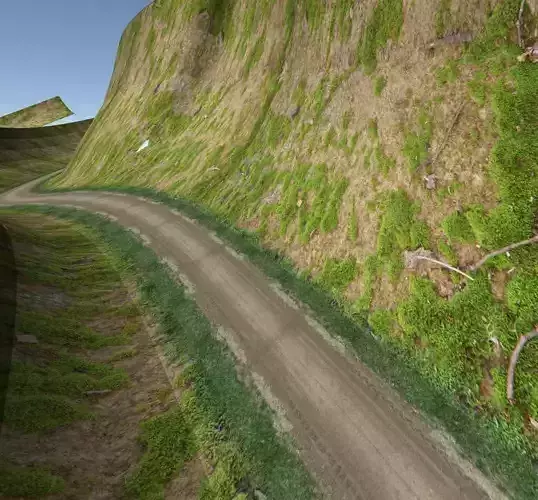 Terrain With Zigzag Roads 3d Model Fbx With Textures Excusive