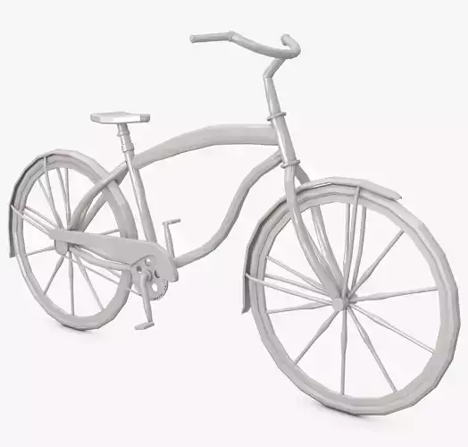 Bicycle in Low Poly Style