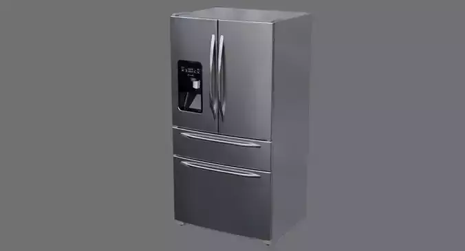 Refrigerator 3A Low-poly 3D model