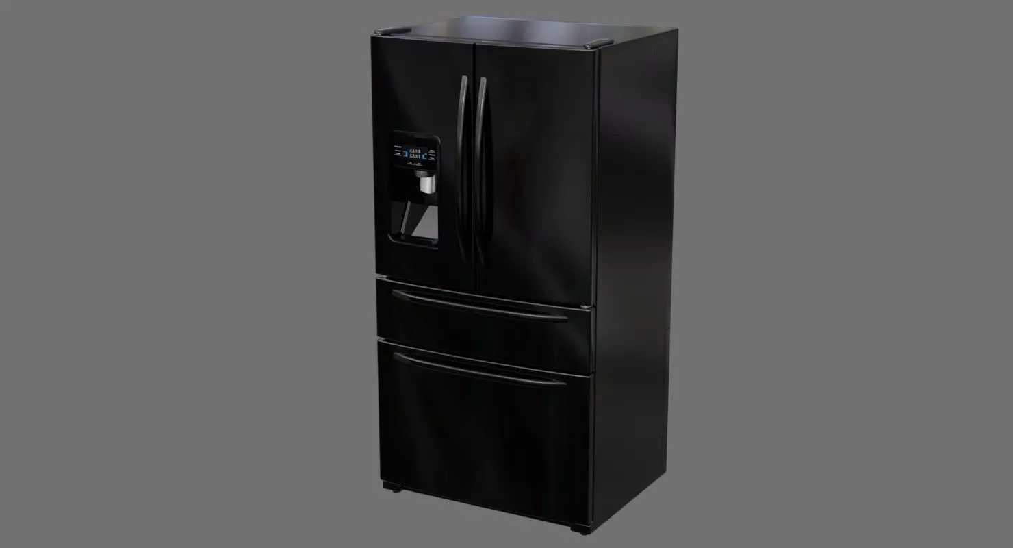 Refrigerator 3B Low-poly 3D model_0