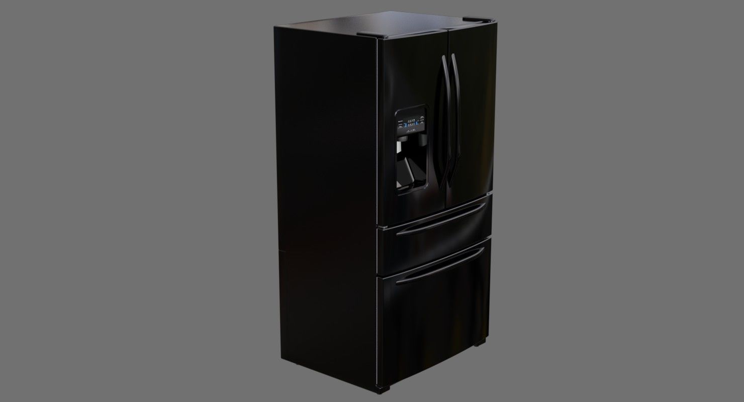 Refrigerator 3B Low-poly 3D model_1