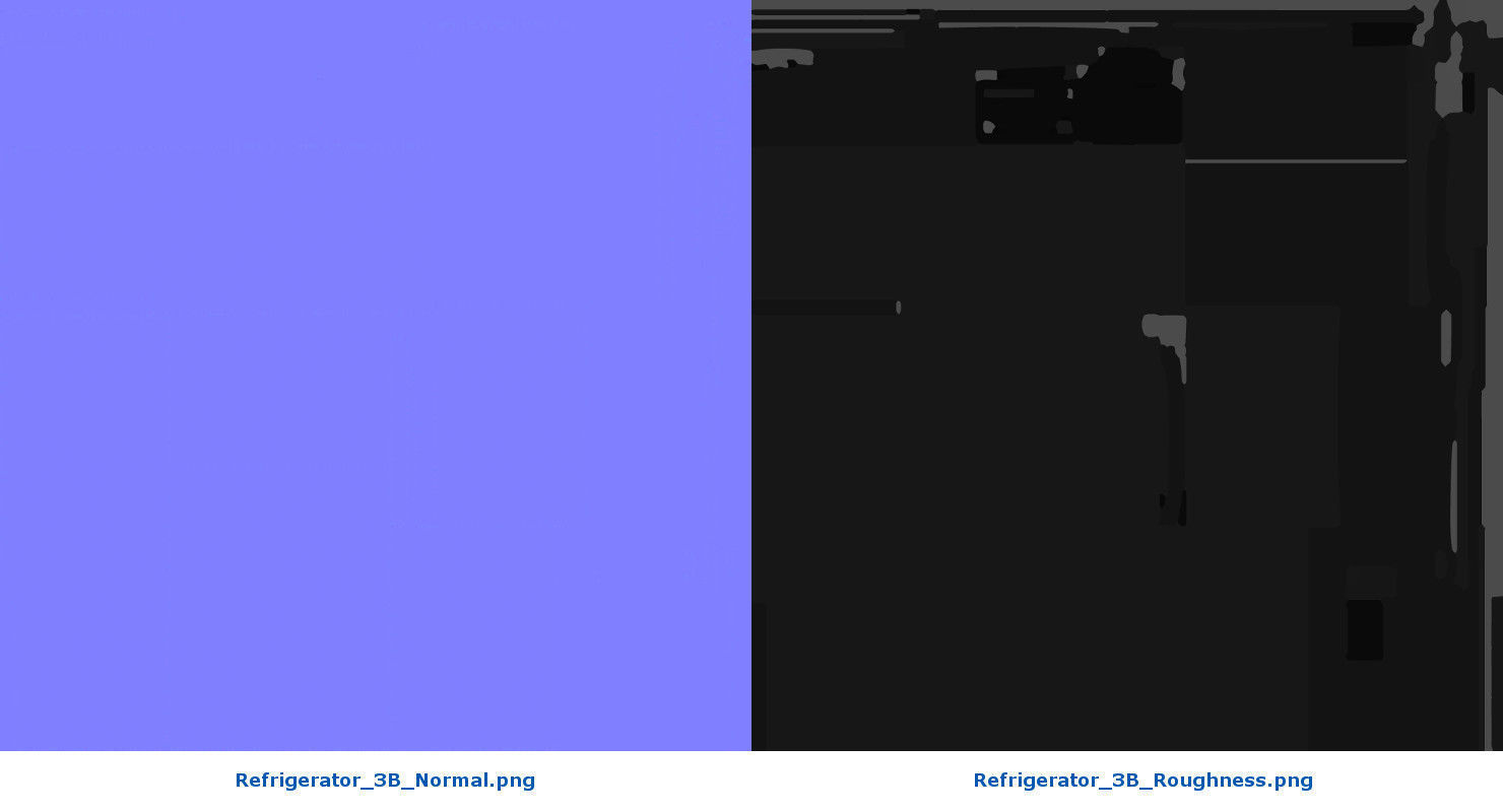 Refrigerator 3B Low-poly 3D model_11