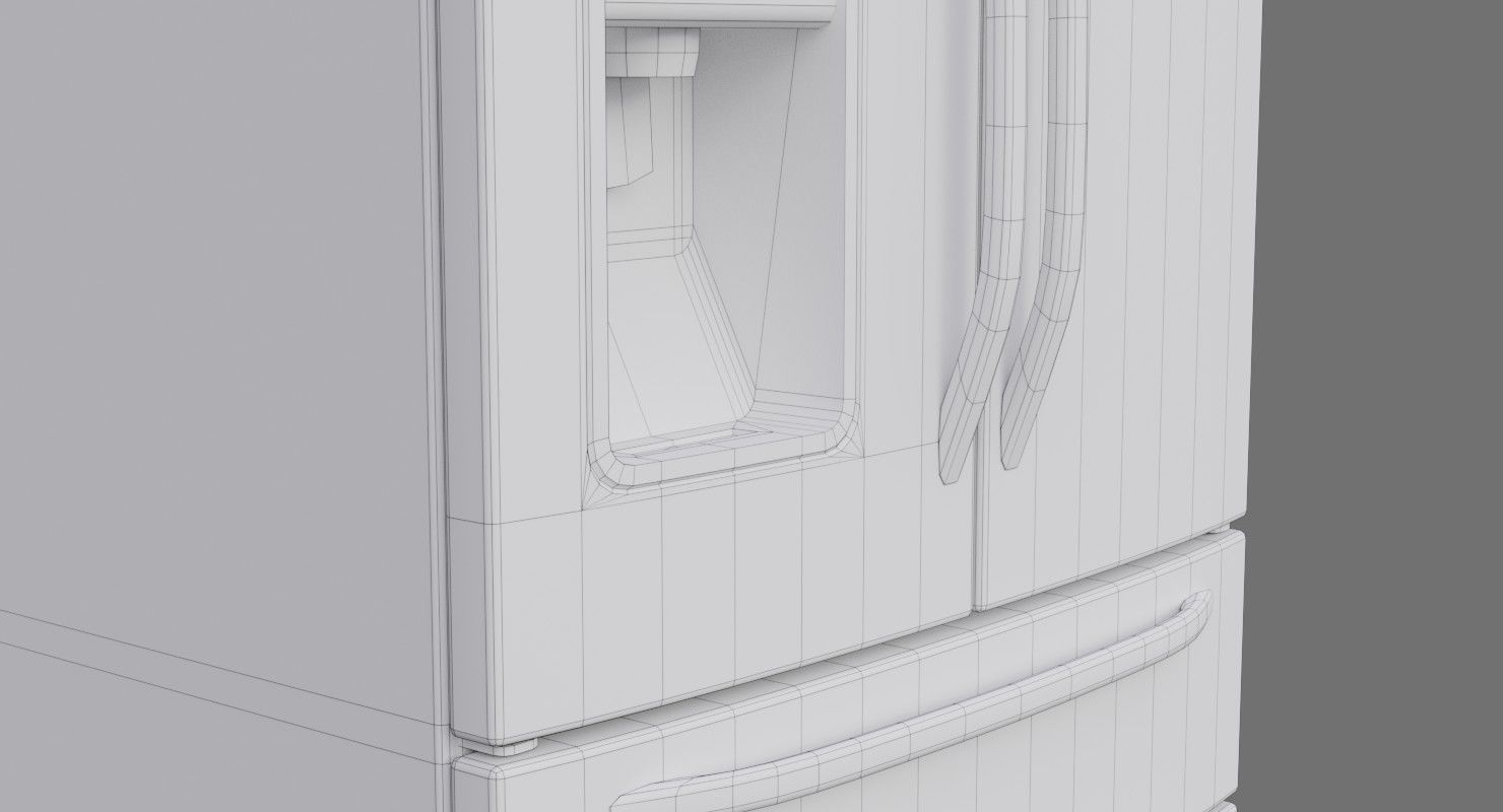 Refrigerator 3B Low-poly 3D model_8