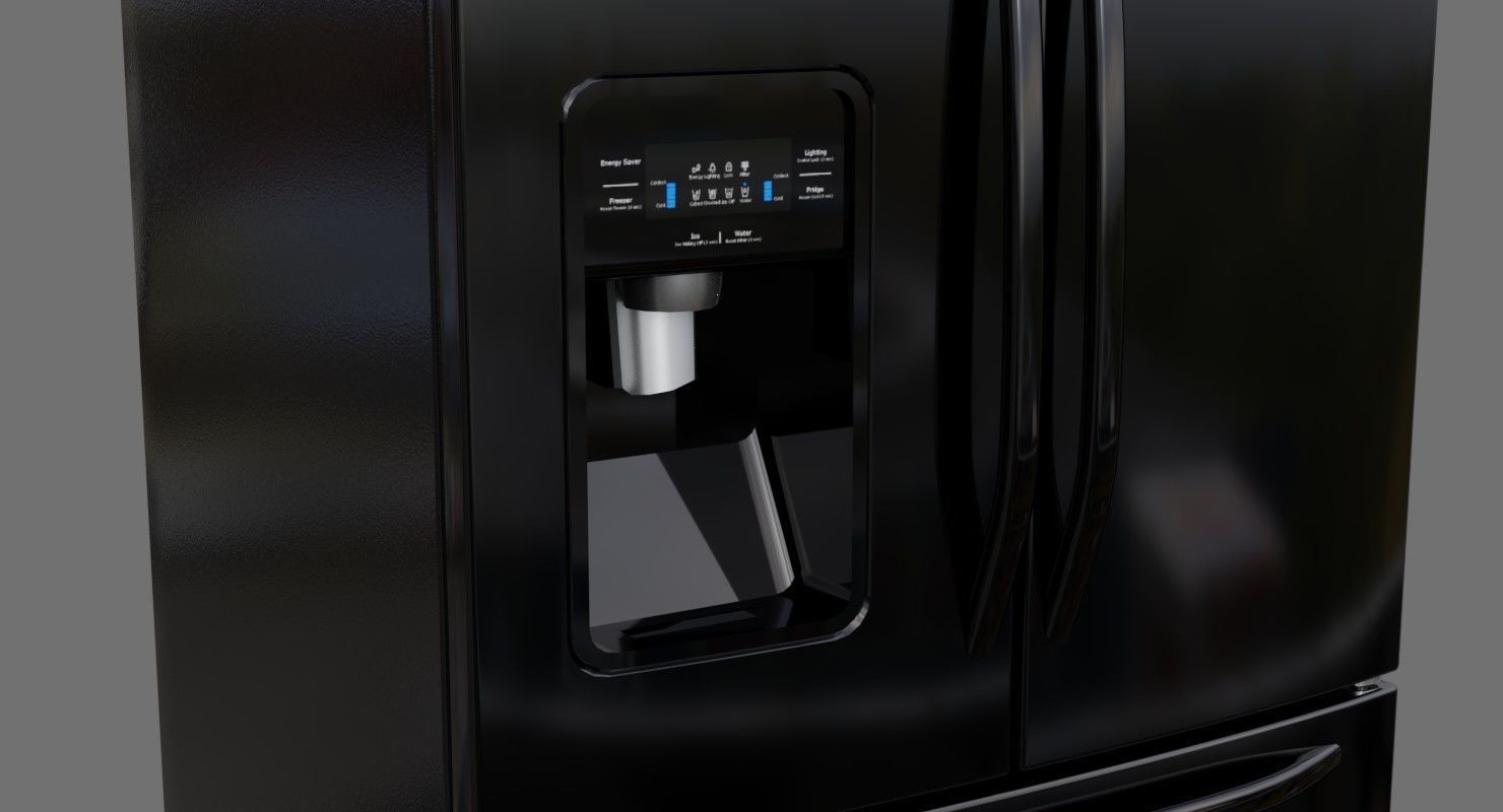 Refrigerator 3B Low-poly 3D model_5