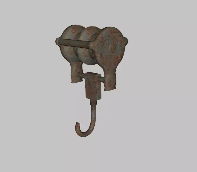 Block and Tackle Low-poly 3D model