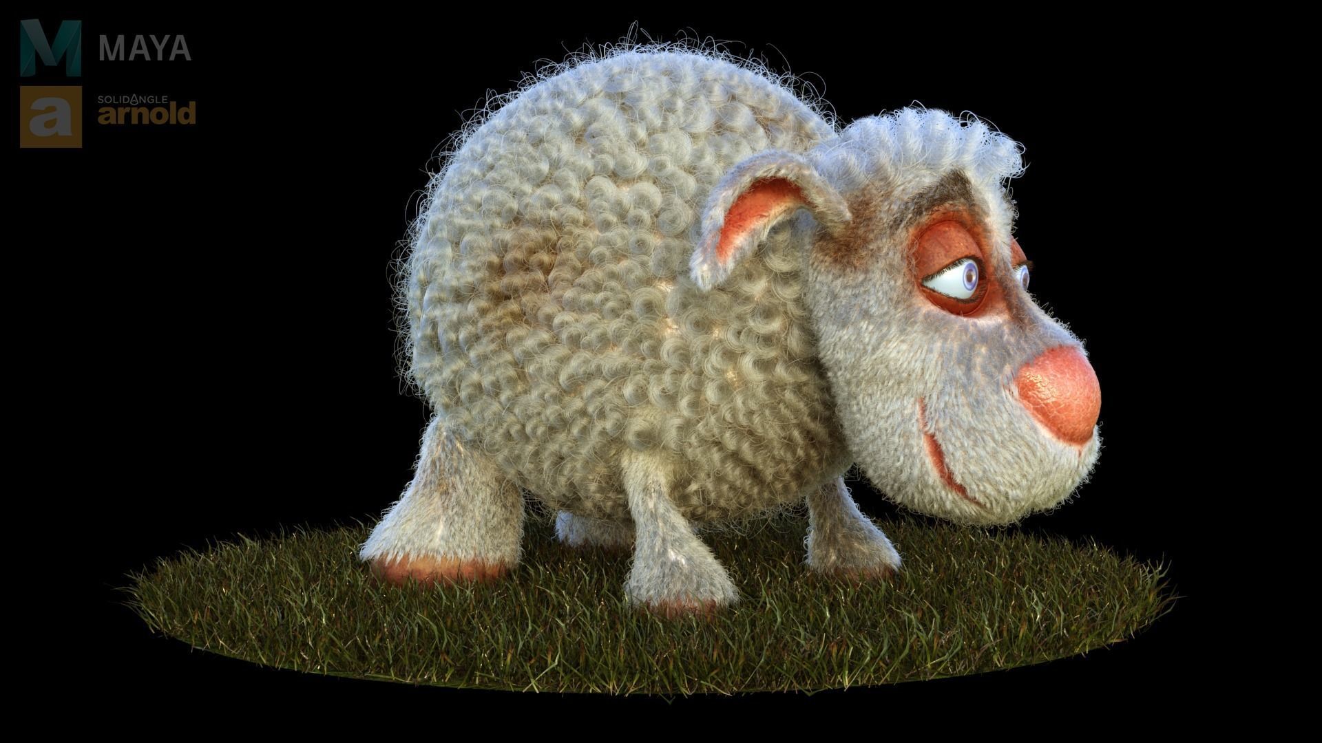 Sheep Dog for production render in Maya 2018 Arnold 3D model_1