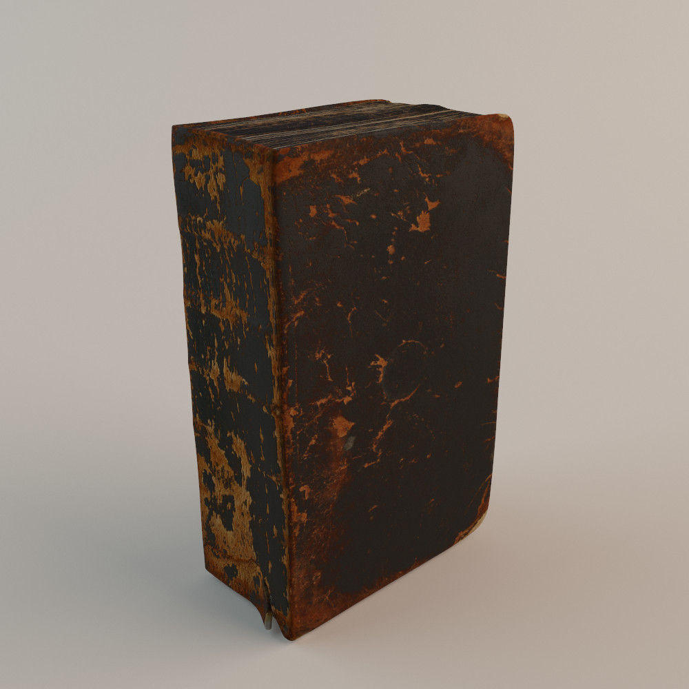 Old Book Bible 3D model_2