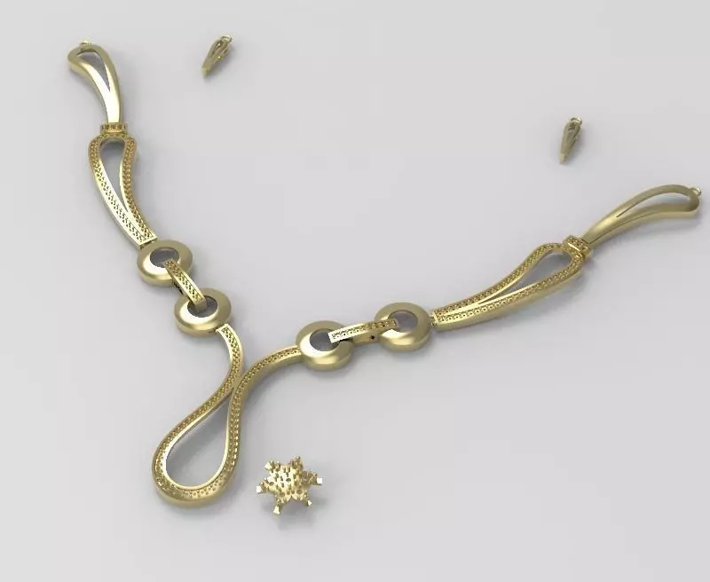 Necklace Wave 3D print model_0