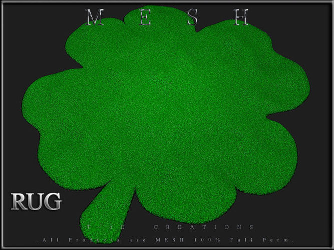Shamrock Rug Low-poly 3D model