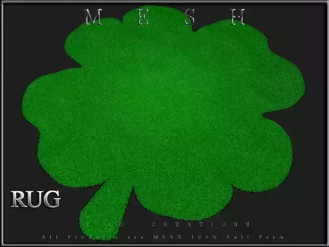Shamrock Rug Low-poly 3D model