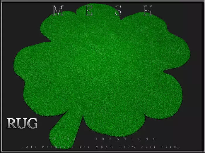 Shamrock Rug Low-poly 3D model_0