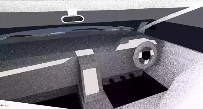 Interior Sedan 3D KRN Low-poly 3D model
