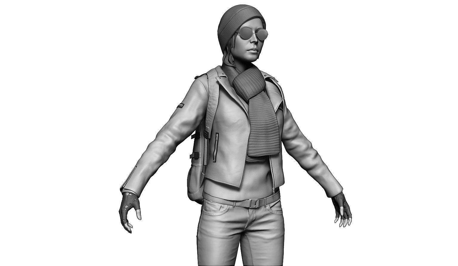 Female Character 02 3D model_14