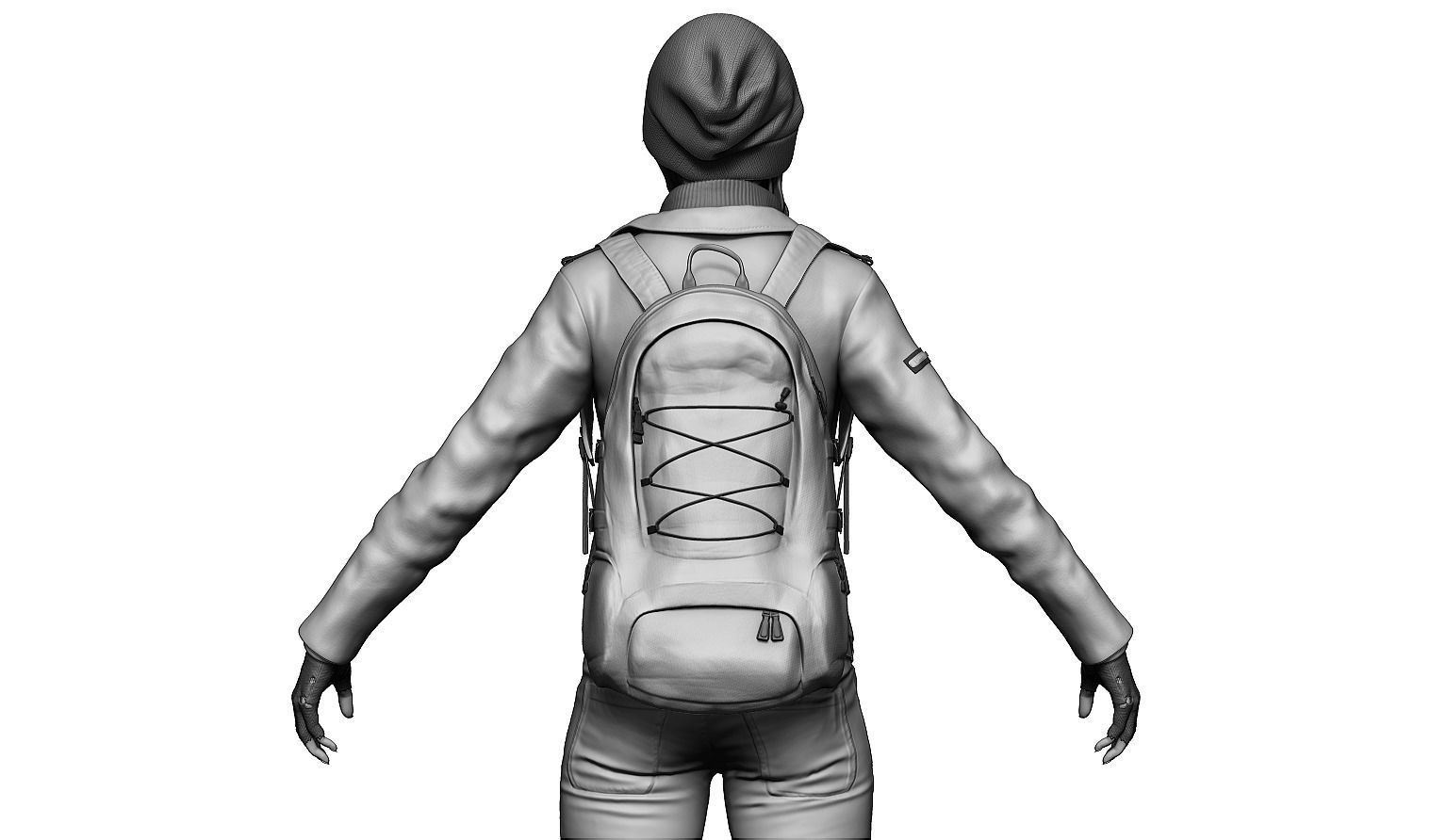 Female Character 02 3D model_7