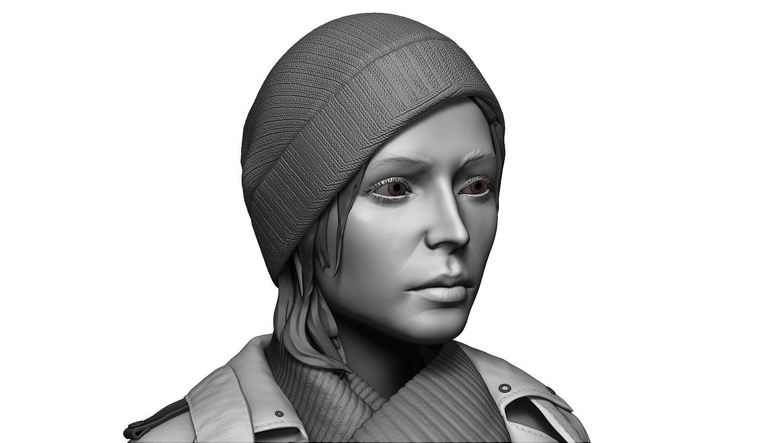 Female Character 02 3D model_4