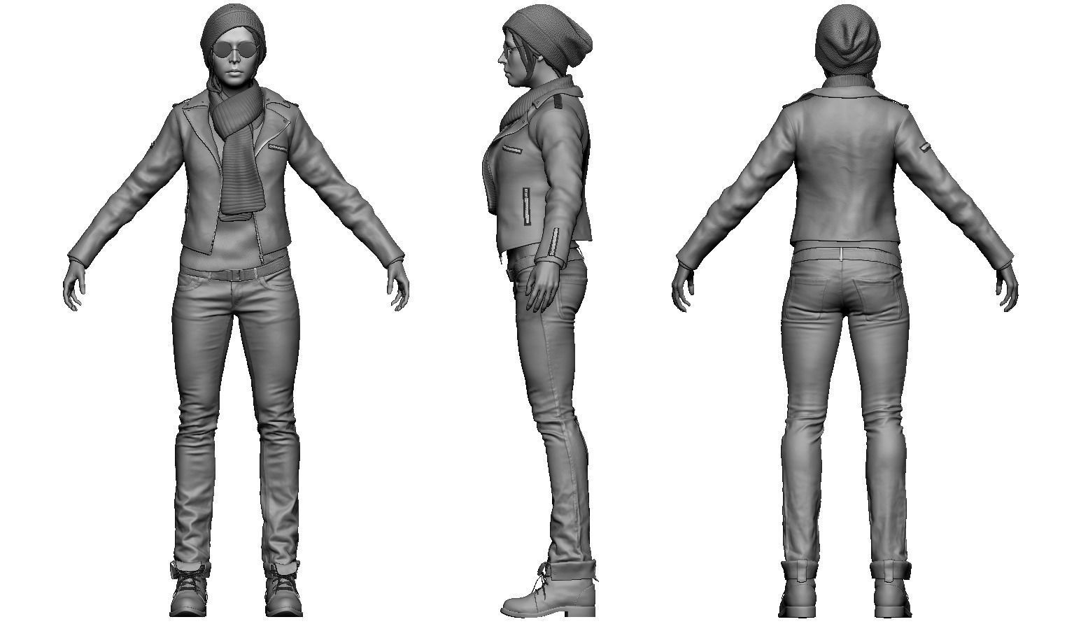Female Character 02 3D model_13