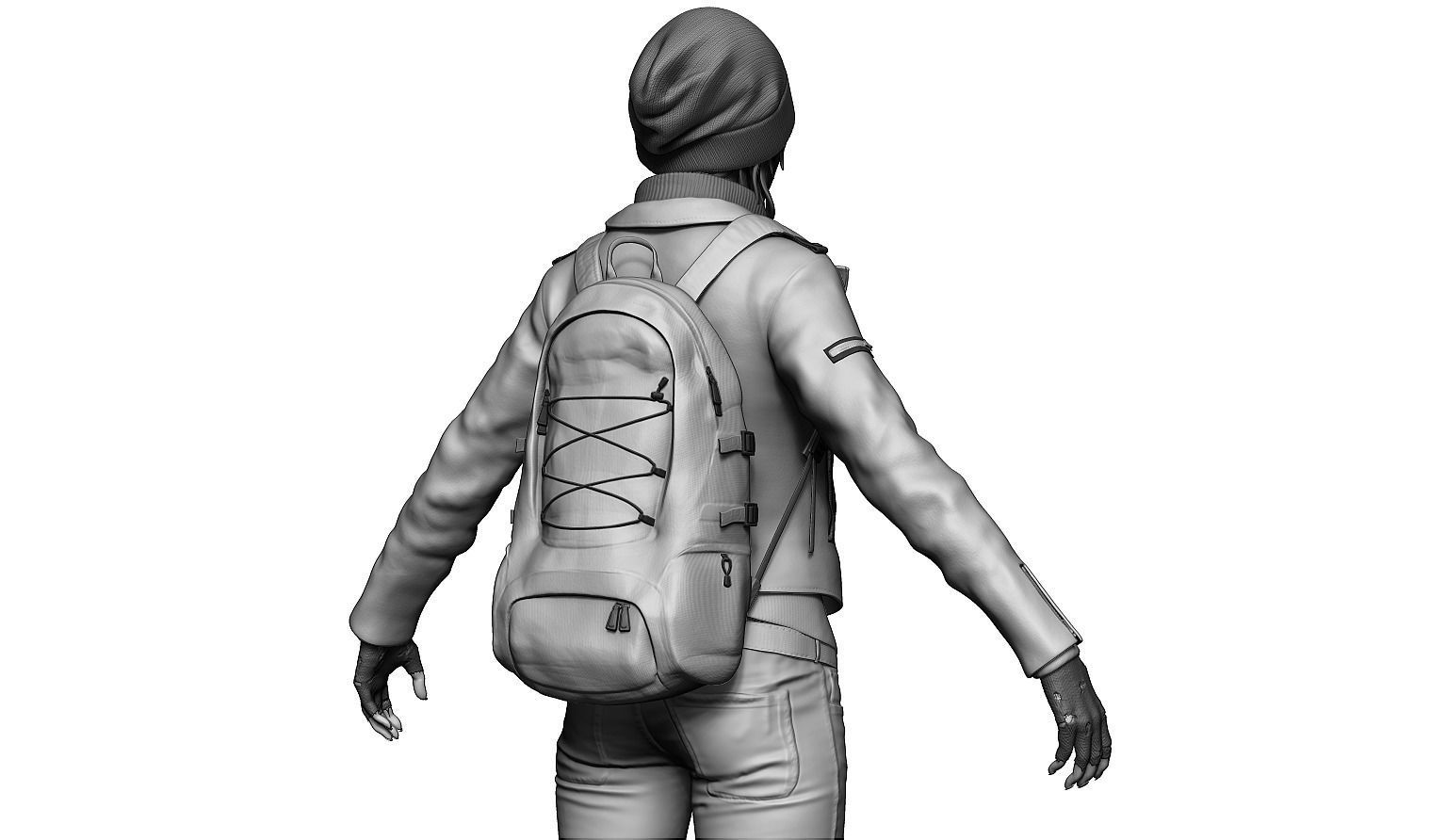 Female Character 02 3D model_8