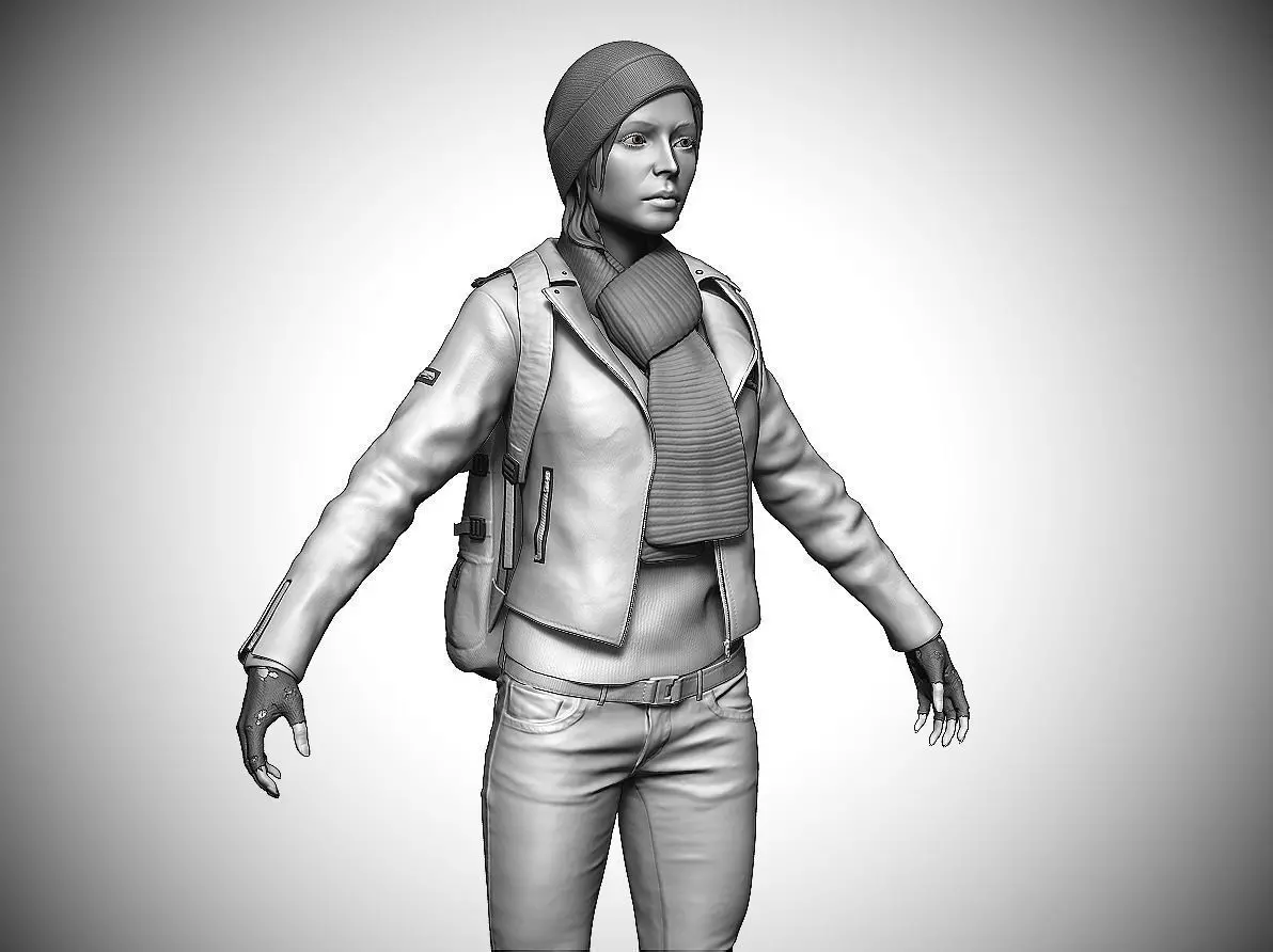 Female Character 02 3D model_0