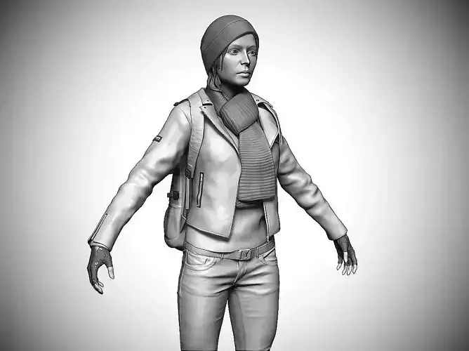 Female Character 02 3D model Female Character 02 3D model